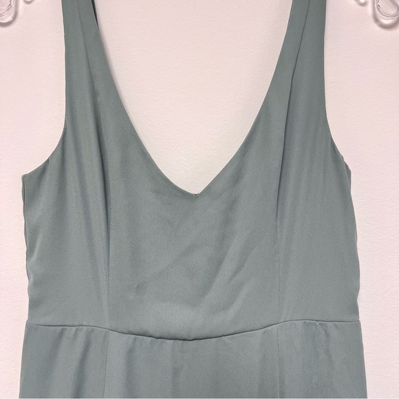 Show Me Your Mumu Jenn Maxi Dress Silver Sage Crisp - Picture 4 of 9